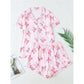 Butterfly Bow Heart Short Sleeve Pajama Set For Women