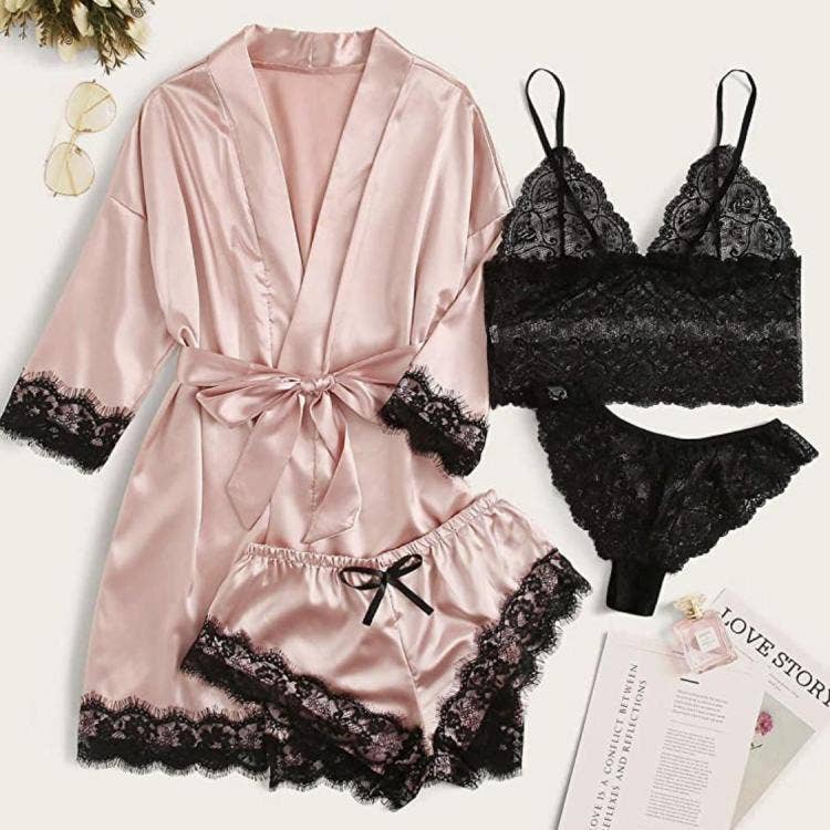Women's Lace Sleepwear Lingerie Plus Size Homewear Amazon New