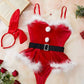 Ladies Christmas Miss Rabit Red Velvet Fluffy Teddy Set SKLG4007
